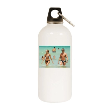 Candice Swanepoel White Water Bottle With Carabiner