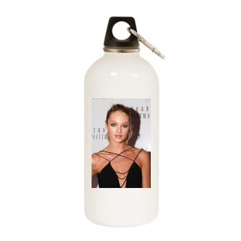 Candice Swanepoel White Water Bottle With Carabiner