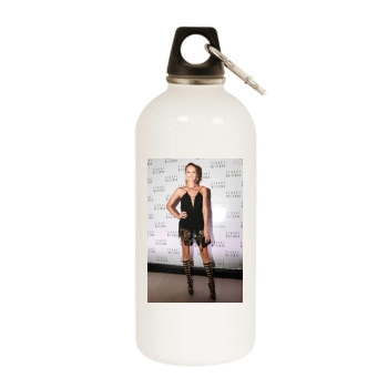 Candice Swanepoel White Water Bottle With Carabiner