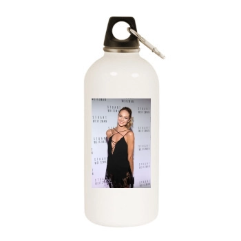 Candice Swanepoel White Water Bottle With Carabiner