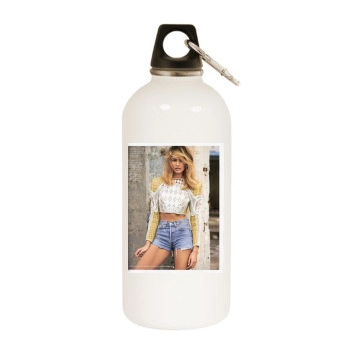 Candice Swanepoel White Water Bottle With Carabiner