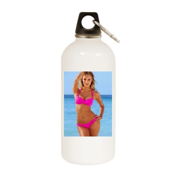 Candice Swanepoel White Water Bottle With Carabiner