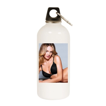 Candice Swanepoel White Water Bottle With Carabiner