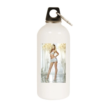 Candice Swanepoel White Water Bottle With Carabiner