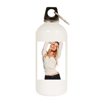 Candice Swanepoel White Water Bottle With Carabiner