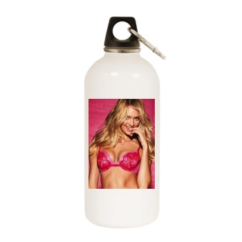 Candice Swanepoel White Water Bottle With Carabiner