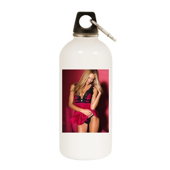 Candice Swanepoel White Water Bottle With Carabiner