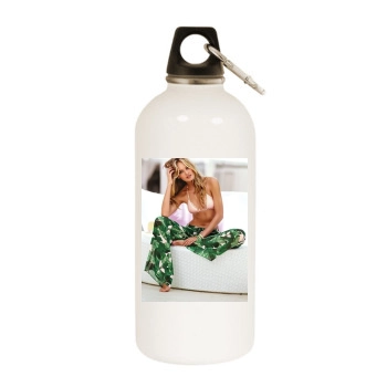 Candice Swanepoel White Water Bottle With Carabiner