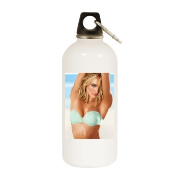 Candice Swanepoel White Water Bottle With Carabiner