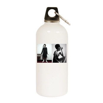 Candice Swanepoel White Water Bottle With Carabiner