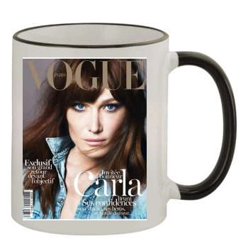 Carla Bruni 11oz Colored Rim & Handle Mug