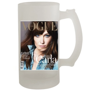 Carla Bruni 16oz Frosted Beer Stein