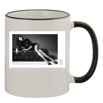 Carla Bruni 11oz Colored Rim & Handle Mug