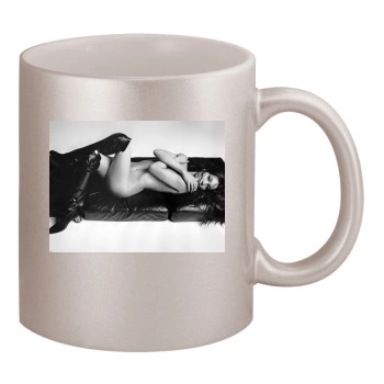 Carla Bruni 11oz Metallic Silver Mug