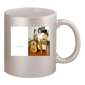 Carla Bruni 11oz Metallic Silver Mug