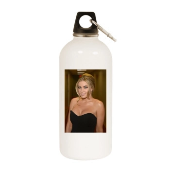 Carmen Electra White Water Bottle With Carabiner