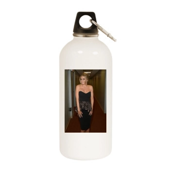 Carmen Electra White Water Bottle With Carabiner