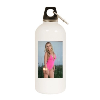 Carmen Electra White Water Bottle With Carabiner