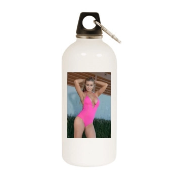 Carmen Electra White Water Bottle With Carabiner