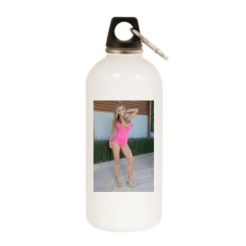 Carmen Electra White Water Bottle With Carabiner