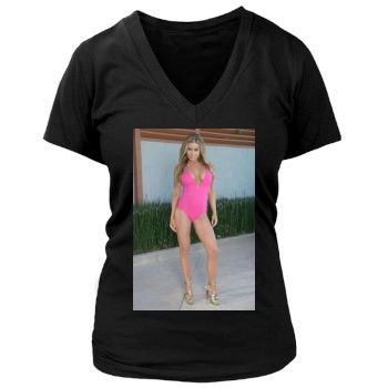 Carmen Electra Women's Deep V-Neck TShirt