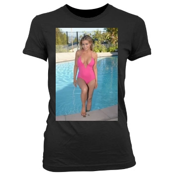 Carmen Electra Women's Junior Cut Crewneck T-Shirt