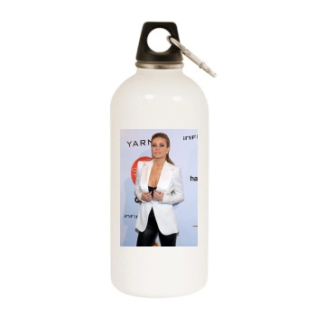 Carmen Electra White Water Bottle With Carabiner