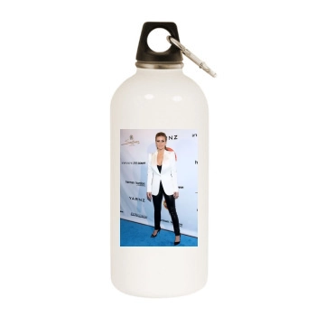 Carmen Electra White Water Bottle With Carabiner