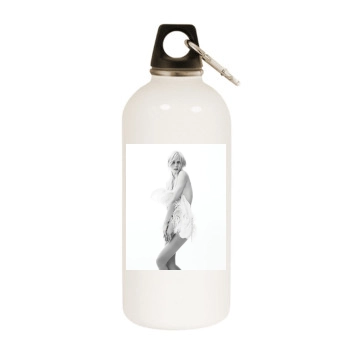 Carmen Kass White Water Bottle With Carabiner