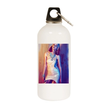Carmen Kass White Water Bottle With Carabiner