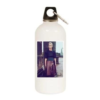 Carmen Kass White Water Bottle With Carabiner