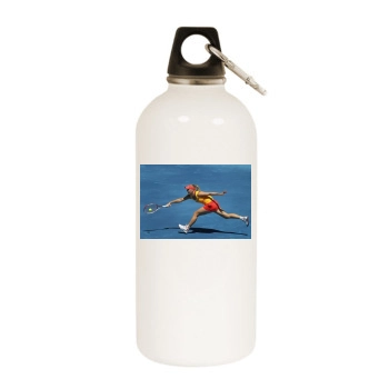 Caroline Wozniacki White Water Bottle With Carabiner