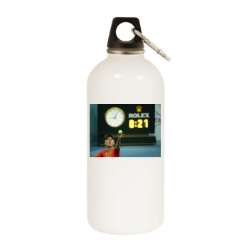 Caroline Wozniacki White Water Bottle With Carabiner