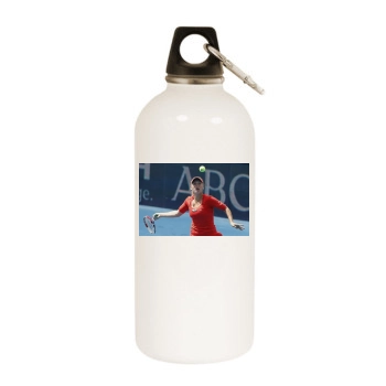 Caroline Wozniacki White Water Bottle With Carabiner