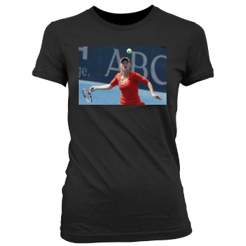 Caroline Wozniacki Women's Junior Cut Crewneck T-Shirt