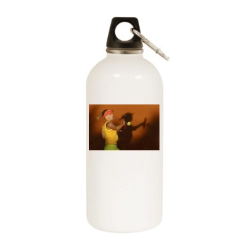 Caroline Wozniacki White Water Bottle With Carabiner