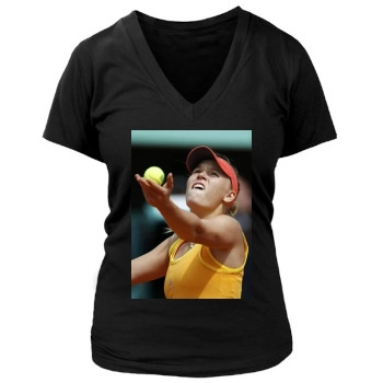 Caroline Wozniacki Women's Deep V-Neck TShirt