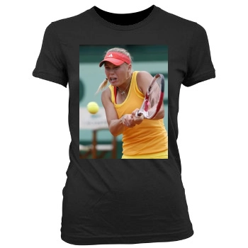 Caroline Wozniacki Women's Junior Cut Crewneck T-Shirt