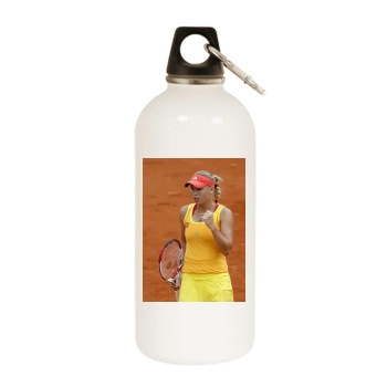 Caroline Wozniacki White Water Bottle With Carabiner