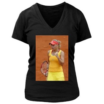 Caroline Wozniacki Women's Deep V-Neck TShirt