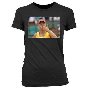 Caroline Wozniacki Women's Junior Cut Crewneck T-Shirt