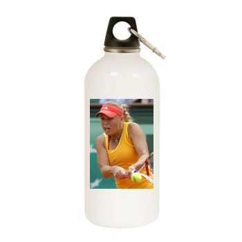 Caroline Wozniacki White Water Bottle With Carabiner