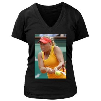 Caroline Wozniacki Women's Deep V-Neck TShirt