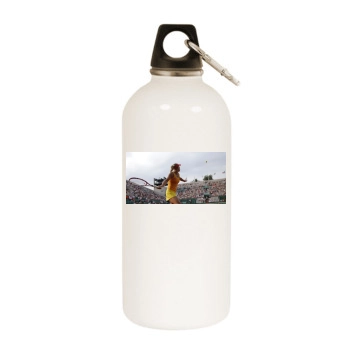 Caroline Wozniacki White Water Bottle With Carabiner