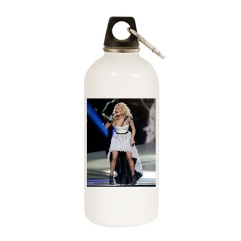 Carrie Underwood White Water Bottle With Carabiner