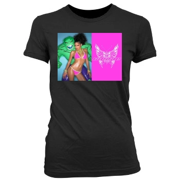 Cassie Ventura Women's Junior Cut Crewneck T-Shirt