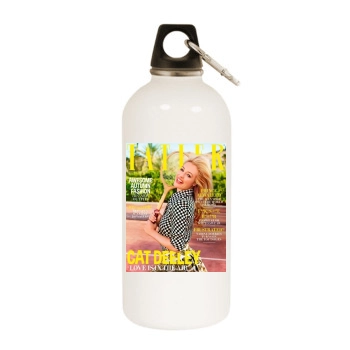 Cat Deeley White Water Bottle With Carabiner