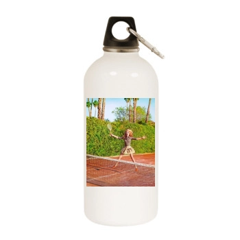 Cat Deeley White Water Bottle With Carabiner