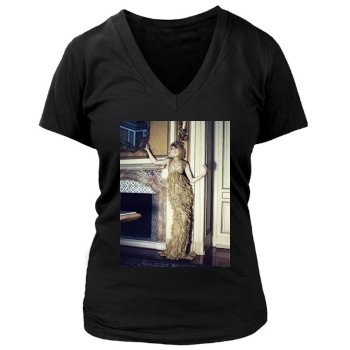 Cate Blanchett Women's Deep V-Neck TShirt