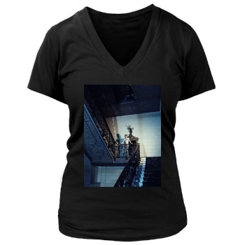 Cate Blanchett Women's Deep V-Neck TShirt